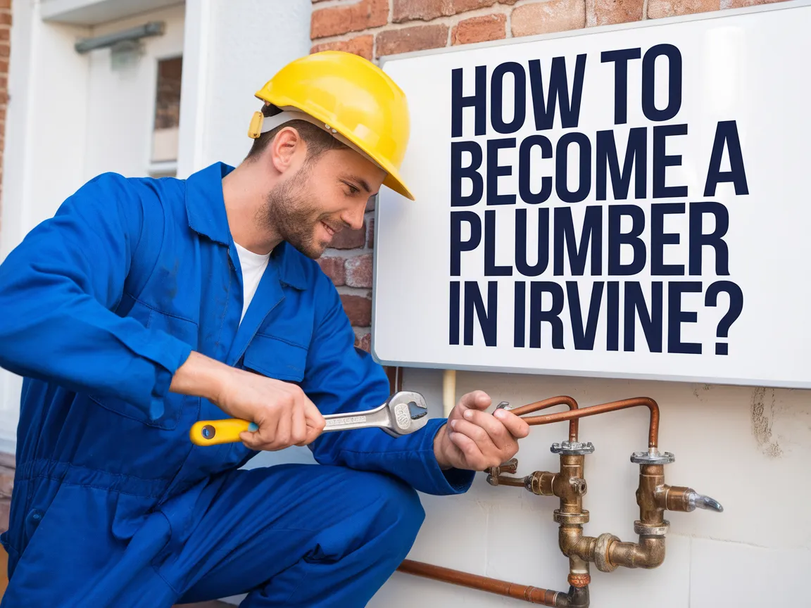 Skilled plumber working with tools to provide plumbing services in Irvine