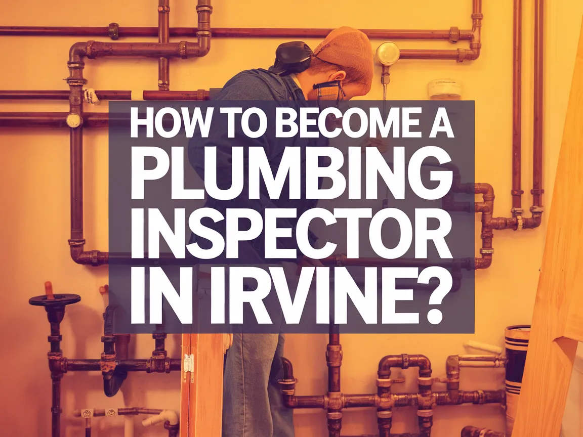 A plumbing inspector evaluating pipes in Irvine, showcasing the role of plumbing inspection.