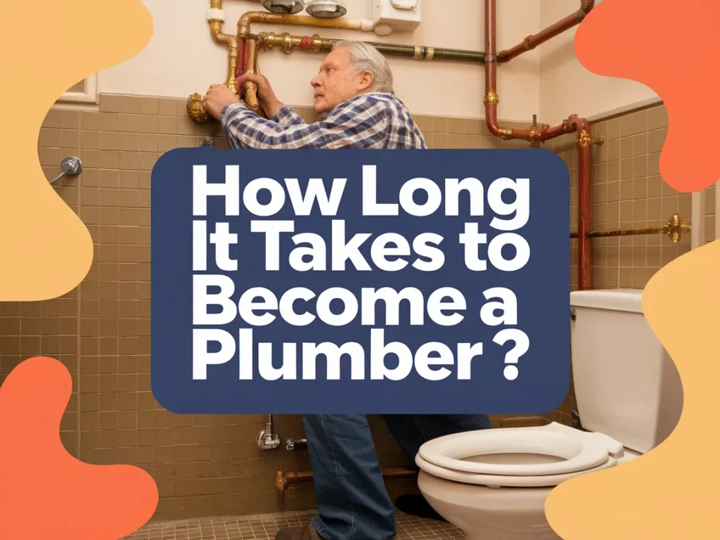 An image depicting a plumber working on pipes, illustrating the process of becoming a plumber.