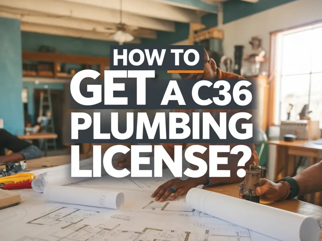 Guide to obtaining a C36 plumbing license with instructional materials