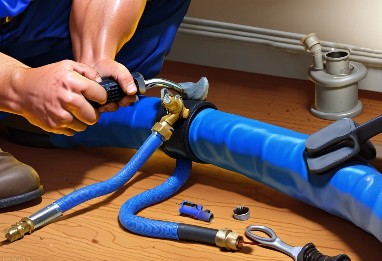 A plumber fixing a hose bib, demonstrating the costs involved in the service.