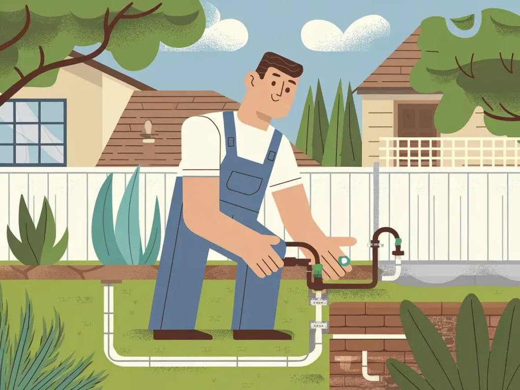 A plumber installing a hose bib, illustrating typical plumbing charges.