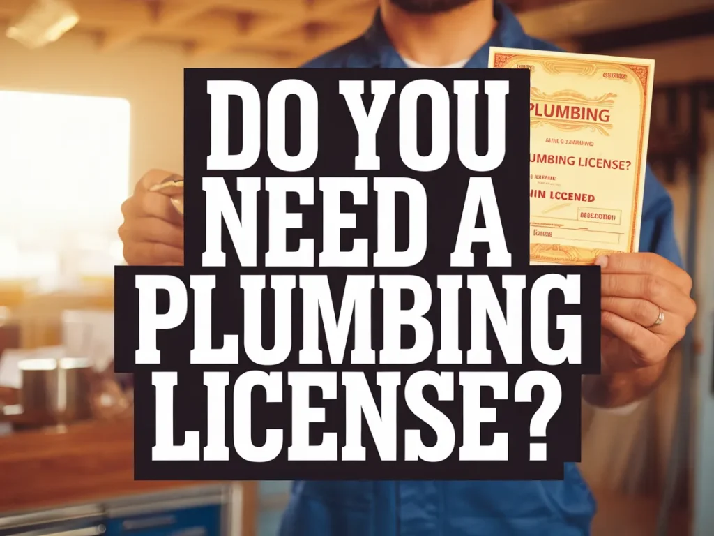 Person holding a plumbing license, questioning the need for a plumbing license.