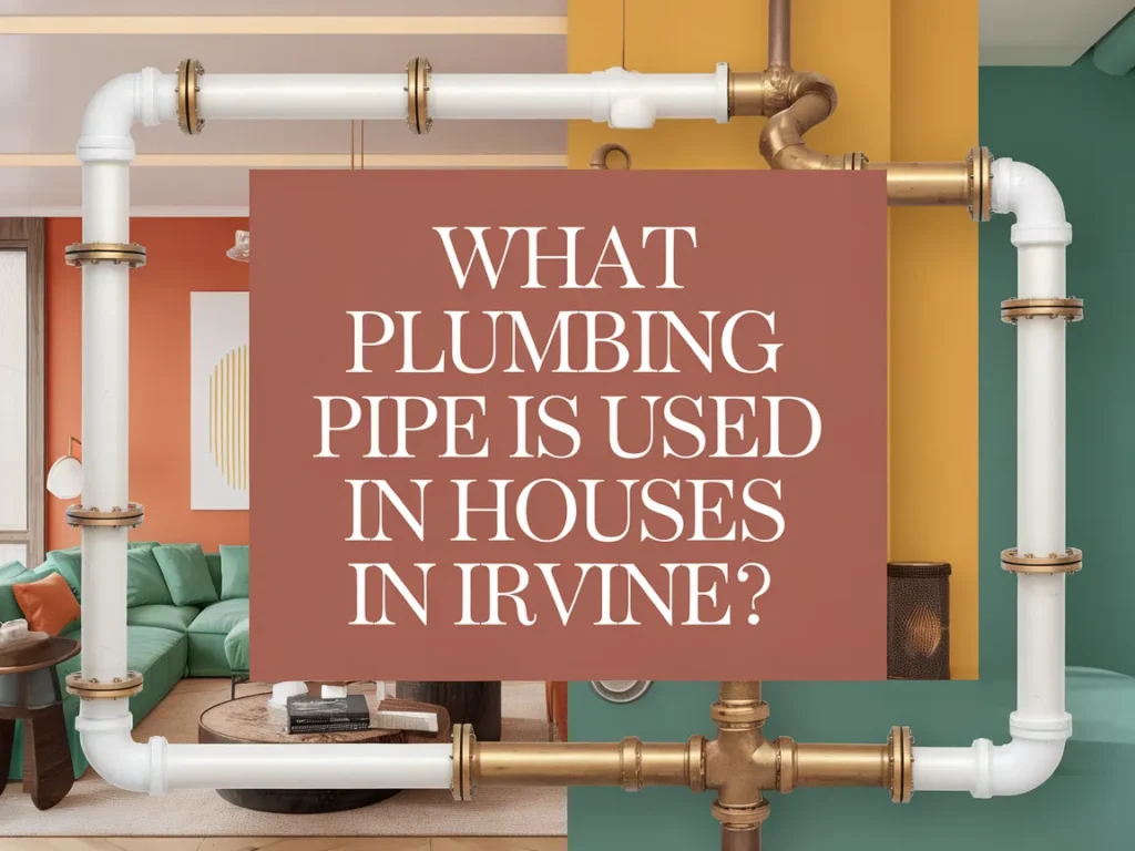 Plumbing pipes used in houses in Irvine showcasing different types.