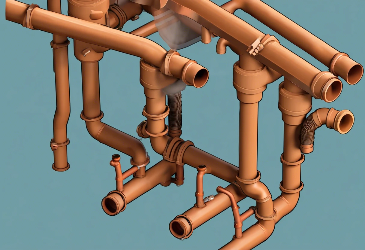 A diagram of a plumbing vent system illustrating the necessity of vent pipes going through the roof.