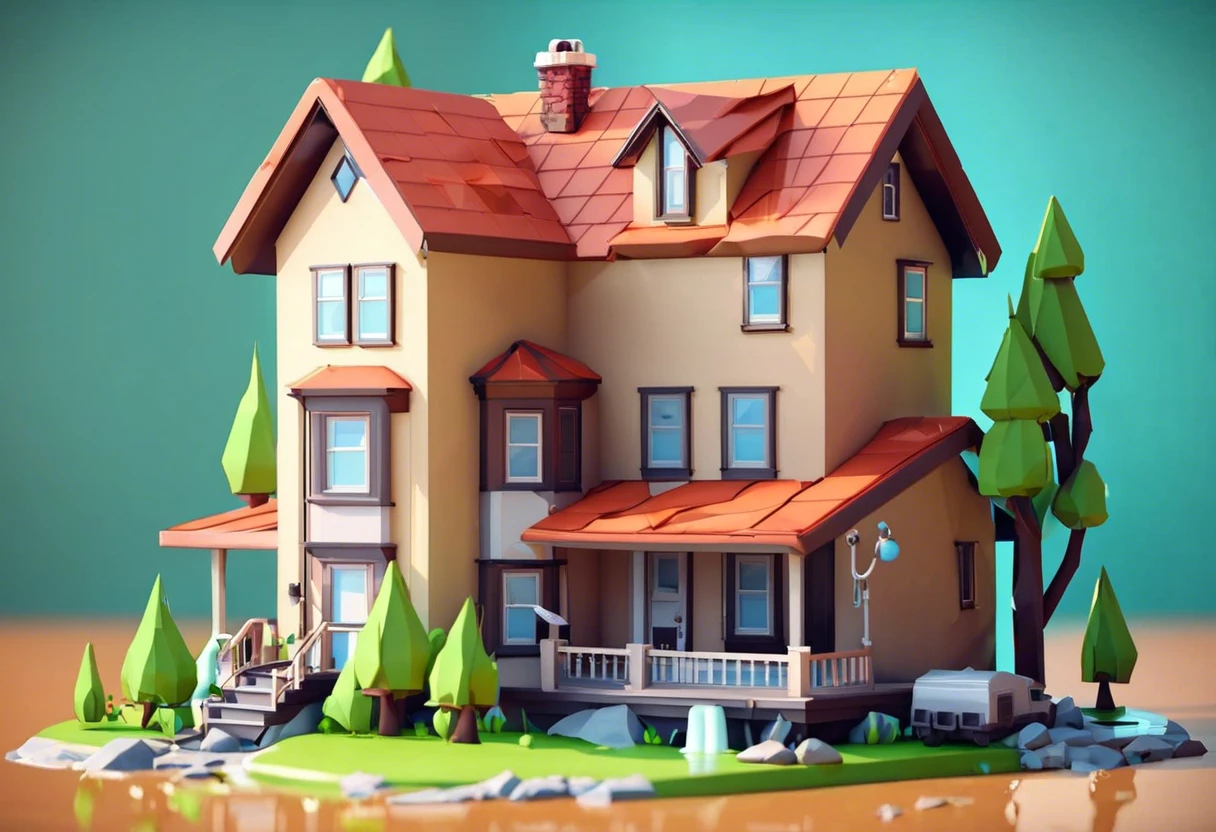 Image of a house representing plumbing issues related to polybutylene pipes