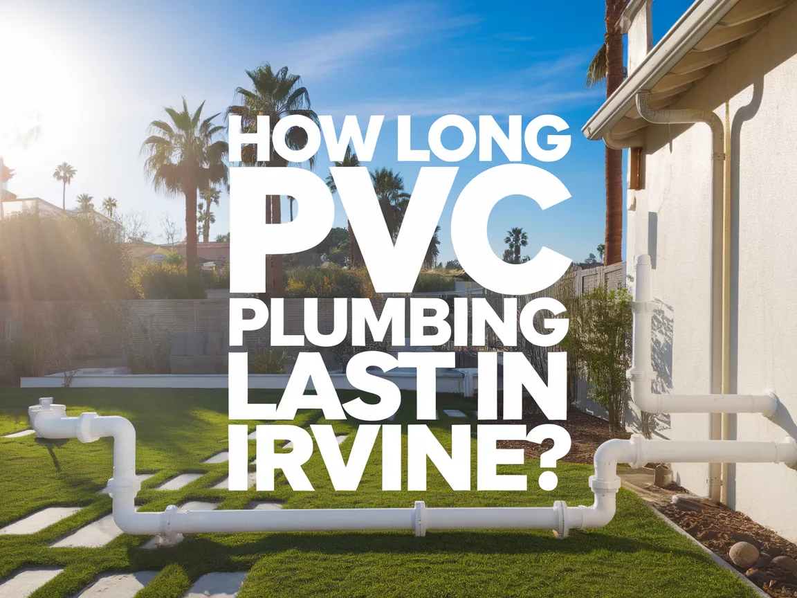 PVC plumbing pipes in a residential setting in Irvine, showcasing long-lasting durability.