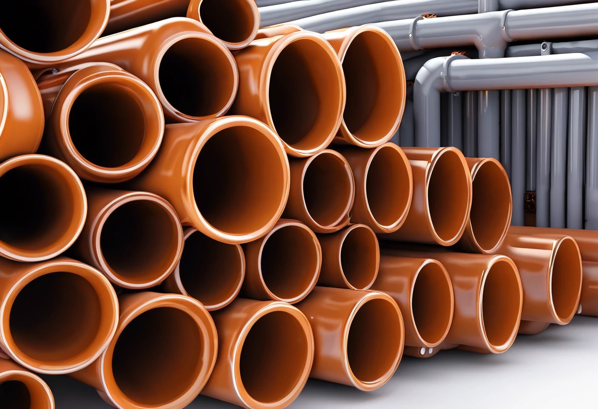 Various PVC plumbing pipes highlighting their durability and longevity in Irvine's climate