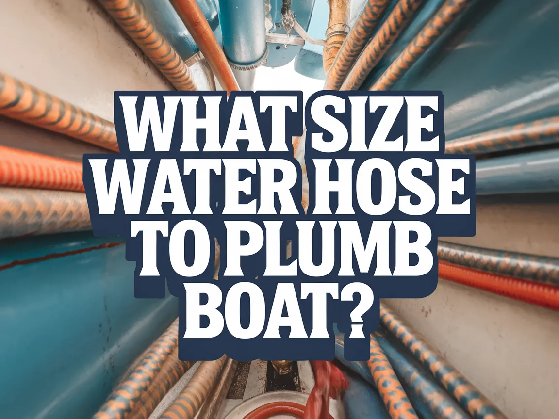 Photo showcasing various sizes of water hoses used for plumbing boats